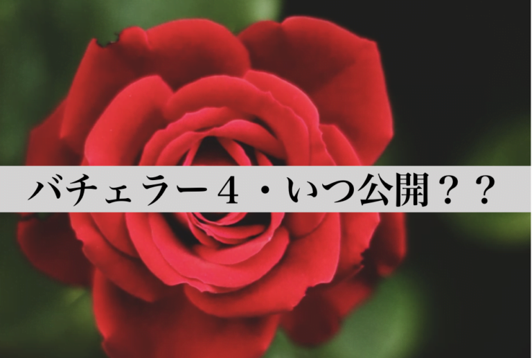 バチェラー４の配信日やメンバー発表はいつ？過去の配信から予想！！